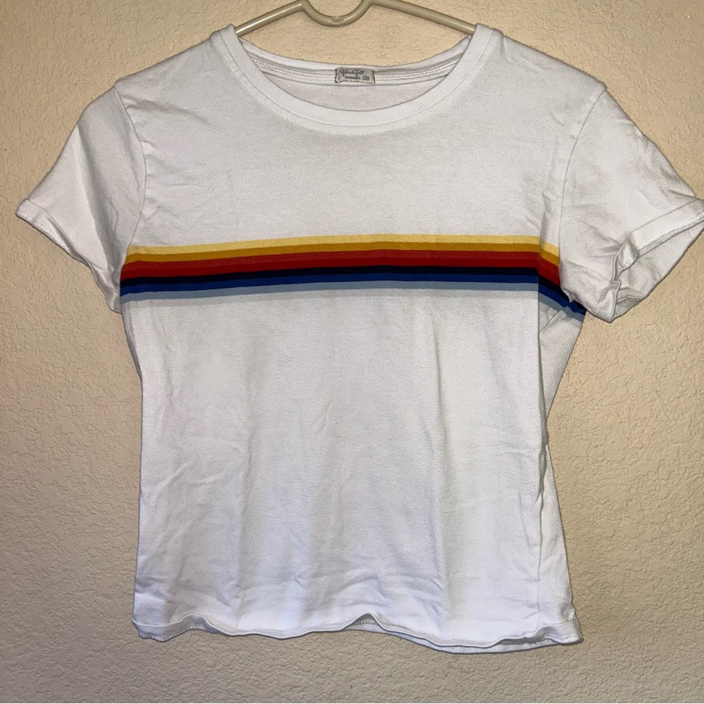 Brandy Melville (John Galt) Multicolor Stipe T-Shirt